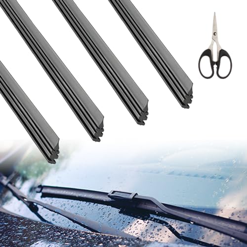Gomas de Limpiaparabrisas,Gomas de Limpiaparabrisas de Repuesto,Limpiaparabrisas de Goma Tiras,Goma para Limpiaparabrisas,Goma Limpiaparabrisas Universal,Gomas de Recambio para limpiaparabrisas,4 Pcs