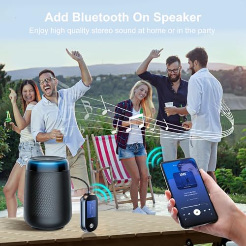 Receptor transmisor Bluetooth V5.3 2 en 1, Adaptador Bluetooth para TV, transmisor de Audio 3,5mm portátil con Clavija de para TV, avión, Equipo estéreo y Coche, micrófono Integrado, Manos Libres - imagen 7