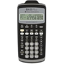 Texas Instruments BAIIPLUS BAIIPlus Financial Calculator, 10-Digit LCD