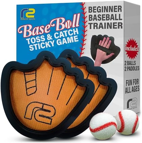 Baseball Toss and Catch Game - Outdoor Games & Yard Toys for Boys or Girls - 2 3 4 5 Year Old Boy Birthday Gifts - Toddler Boy Toys & Summer Outdoor Gift Ideas for 9 8 7 6 5 4 3 2 Year Old Kids Toys