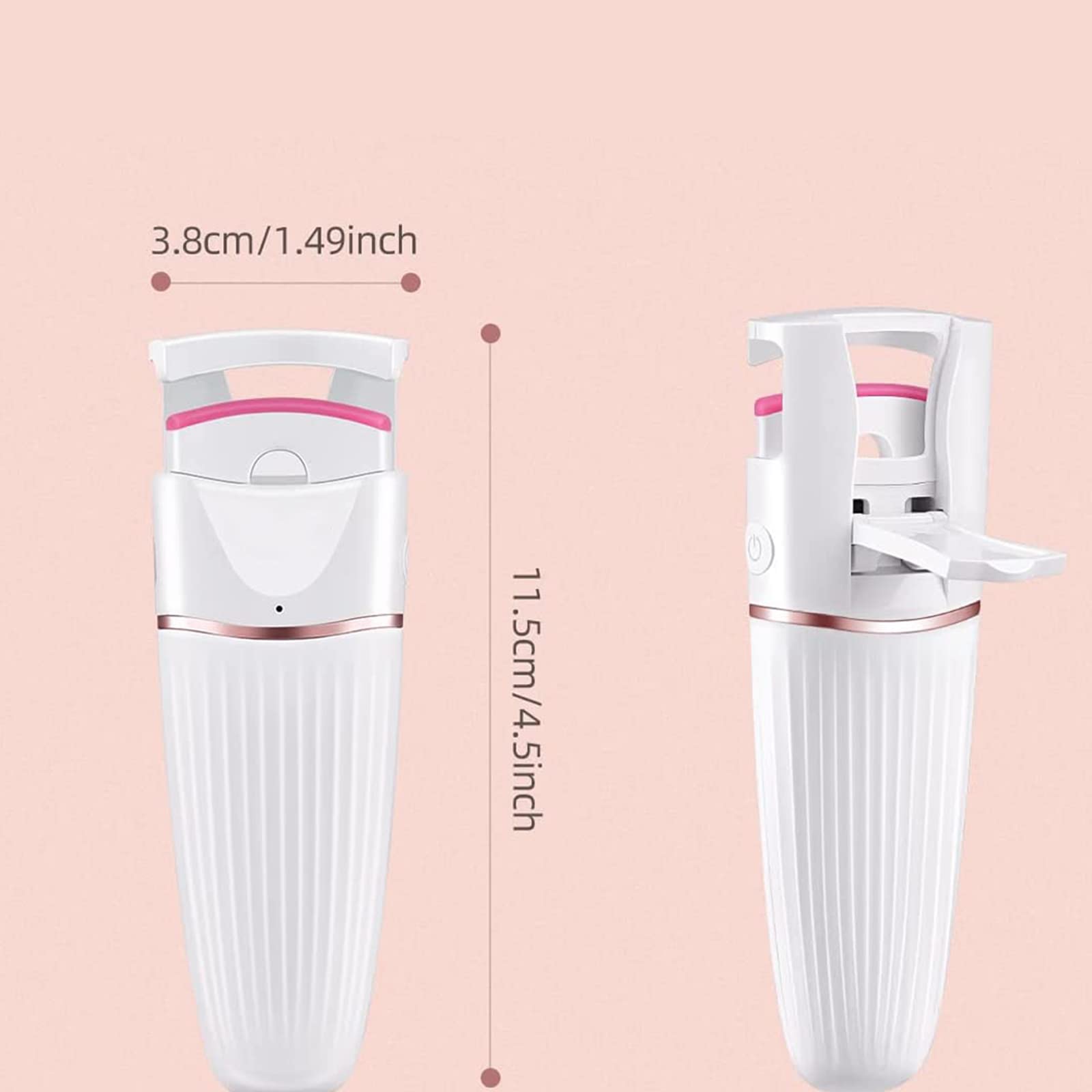 Zalotka USB na akumulator, profesjonalna zalotka do rzęs z 3 trybami temperatury, narzędzie do przedłużania rzęs, inteligentna regulacja temperatury, 24-godzinna trwałość, do makijażu oczu