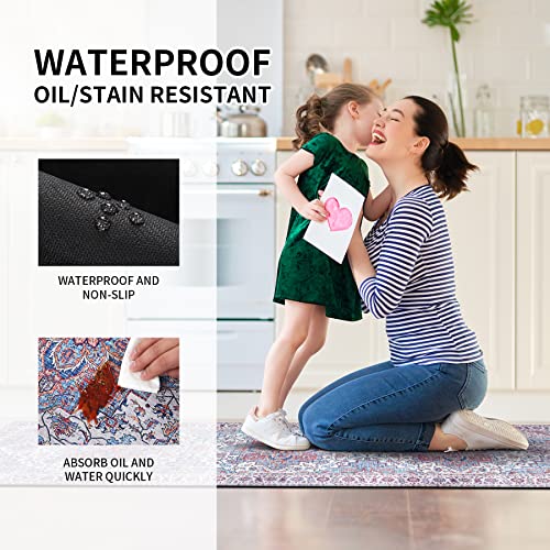Wobubu Kitchen Rugs Sets Of 3 Non Slip Washable Kitchen Mats For Floor Super Absorbent Kitchen Mat Easy To Clean Runner Rug Set For Kitchen Sink Laundry Room Door Office #TOP3