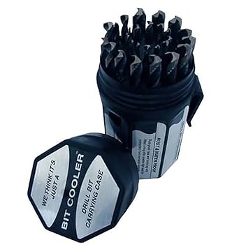 Drill America 25 Piece Metric High Speed Steel Drill Bit Set in Round Case, Black Oxide Finish for Drilling Metal, Wood, Plastic, Sizes 1mm to 13mm by 0.5mm, DWDN Series DWD4025-PC