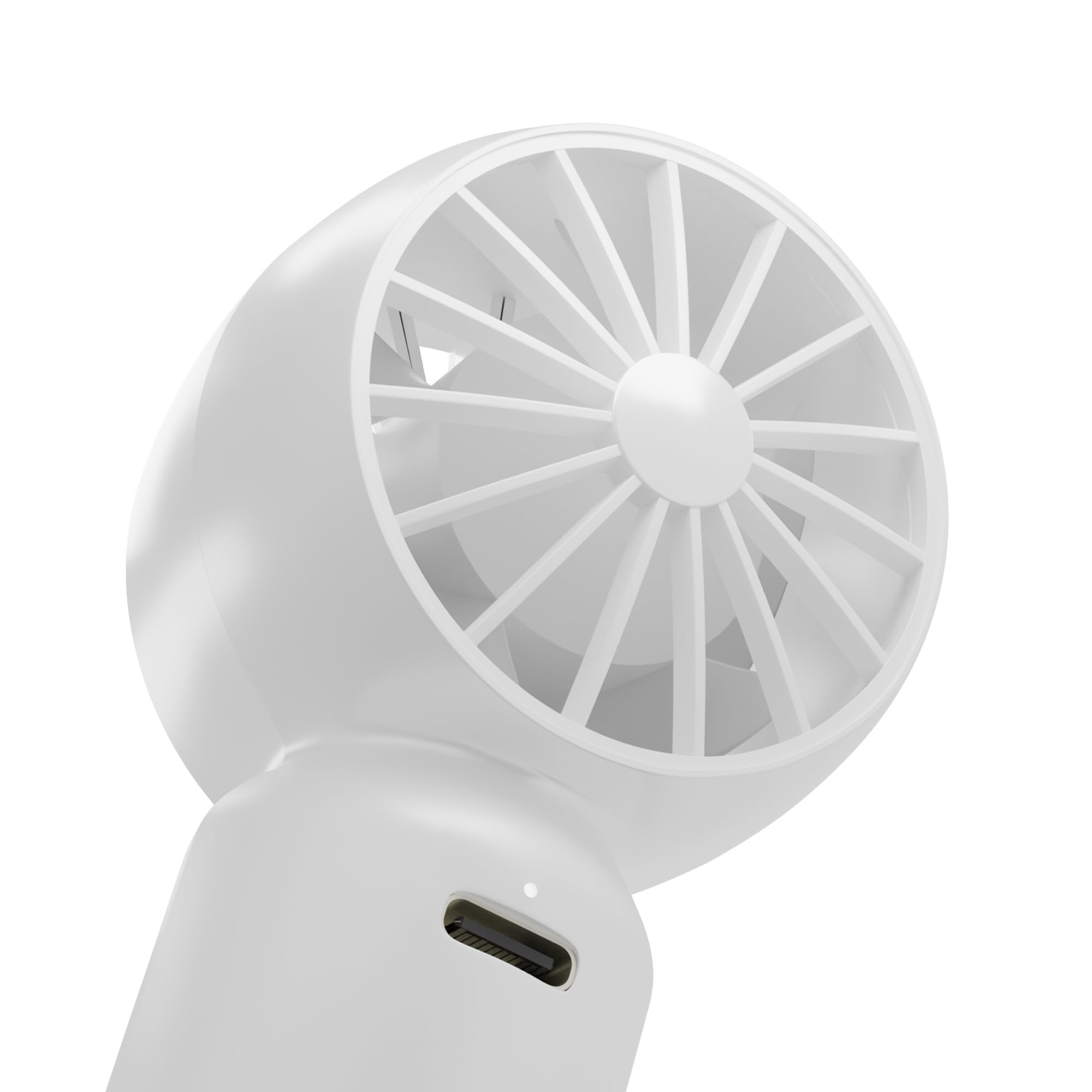 ZEBRONICS Heat Buster 100, Mini Portable Hand Fan, 10500 RPM, 3 Speed Modes with Brushless Motor, Upto 5.4m/s Airflow, Type C Charging, for Travel, Makeup, Office, Home (White) — Amazon image 9