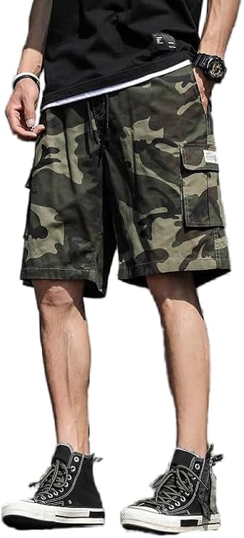 Oversized Baggy Hip Hop Cargo Shorts for Men Summer Outdoors Casual Camouflage Shorts Fashion Relaxed fit Short
