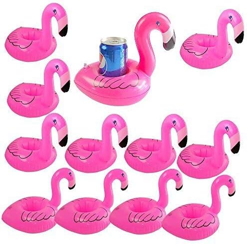 Flamingo Inflates Coasters, Inflatable Drink Holder Float Coasters 12-Pack