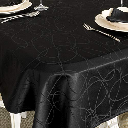 BGEUROPE Tovaglia antimacchia nera rif. Lines