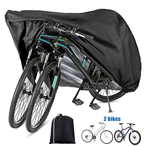 Bike Cover For 2 Or 3 Bikes Waterproof Cycle Protection, Oxford Fabric Anti Rain Sun Uv Dust Wind Proof, Outdoor Heavy Duty Rain Sun Uv Windproof For Mountain Road Electric Bike Etc #TOP8