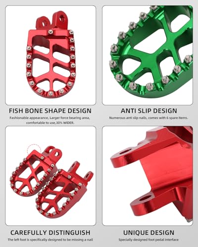 Image of JFG RACING Dirt Bike Foot Pegs for KLX250 /KLX250S /KLR650 /KLX300R /XR650L