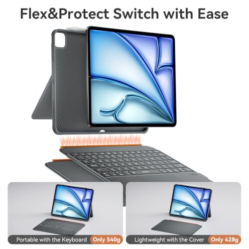 Image of WIWU iPad Case with Keyboard Air 11 Inch M4 2026 M2 /M3 A16 10th Gen Air 5 /4