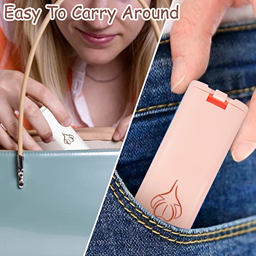 2Pcs-Portable-Floss-Dispenser-Dental-Floss-Dispenser-Floss-Pick-Holder-with-12-PCS-Dental-Floss-Stick-Floss-Dispenser-Refillable-Travel-Floss-Picks-Case-for-Dinners-Family-Travel-White-Pink