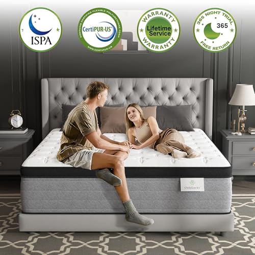 Onlylucky Firm King Mattress 16 Inch, Hotel Collection Hybrid King Size Mattress for Back Pain Relief, Gel Memory Foam & 7-Zone Pocket Springs, Targeted Shoulder/Lumbar/Hip Support, 365-Night Trial - Image 6