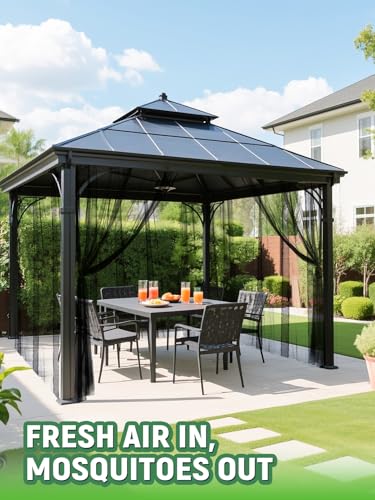 Image of 40x10ft Ultra-fine Mesh Mosquito Net, Patio Screen Netting, 1Pc Black