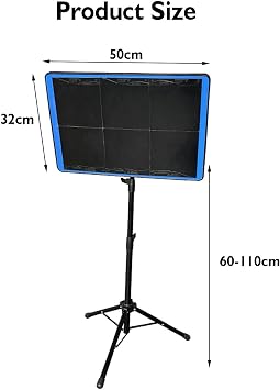Floor-Standing Table Tennis Rebound,Ping Pong Return Board with 6 Black Rubbers,Stand is Height Adjustable for Home Gym Community Game Rooms