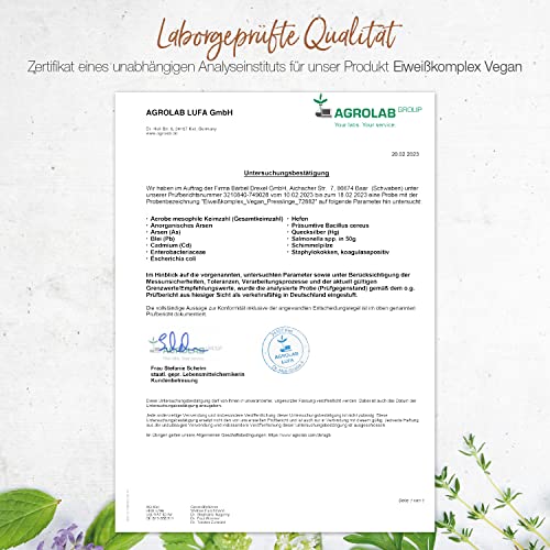 Eiweißkomplex Vegan I Eiweißpulver Tabletten Ohne Laktose (344 Stk) Erbsenprotein Hanfprotein Vitalstoffe Pflanzliches Protein Metabol BCAA Muskelaufbau Eiweiss naturbelassen BÄRBEL DREXEL®