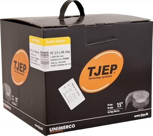 TJEP PC 25/66 spårnaglar rostfria A4