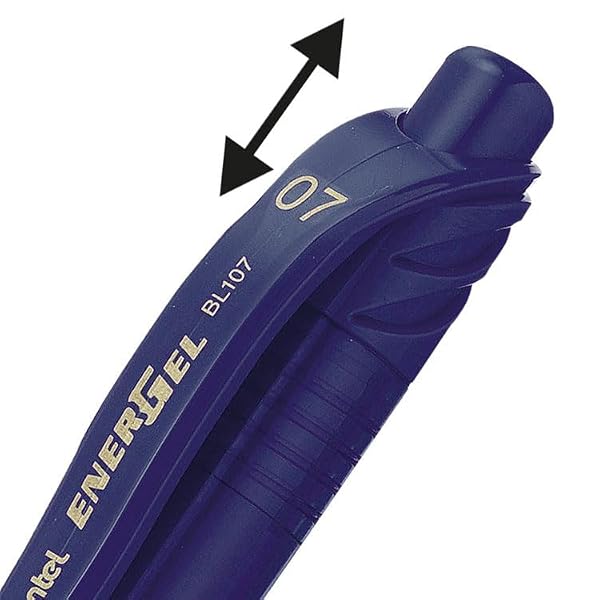Pentel EnerGel X Retractable Liquid Gel Rollerball Pen, Everyday Writing, Office Supplies, School Supplies, 0.7mm Medium Point, Navy, BL107-CA, Box of 12 by Pentel - Image 2