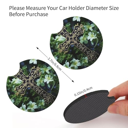 Portavasos para carro negro 2 piezas de neopreno miniatura 2