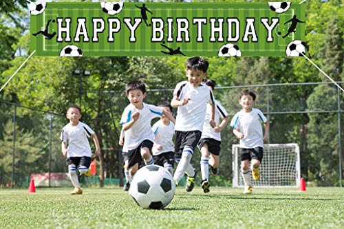 Large Soccer Party Party Banner Decoration - Soccer Sport Birthday Party Supplies Photo Booth Prop Wall Decorations For Indoor/Outdoor(8.2 ×1.5Ft) #TOP2