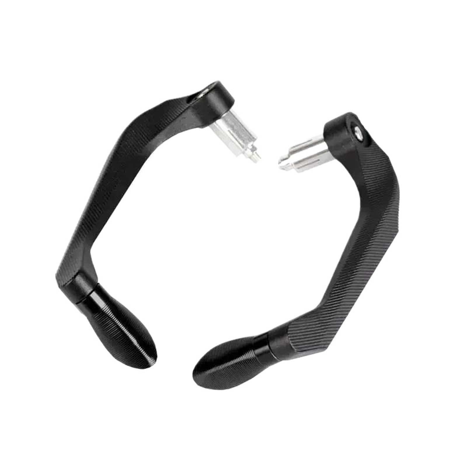 Hjtedhe Black Motorcycle Aluminum Alloy Handlebar Brake Clutch Lever Hand Guard Protector Motorcycle Brake Clutch(Black)