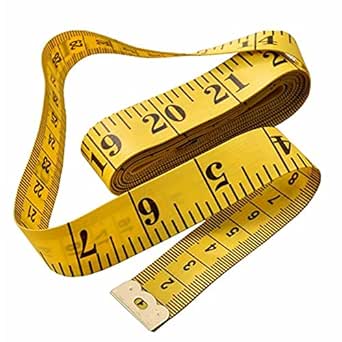 Body Measuring Tape, 1.5m Dual Sided Tape Measure for Body Measuring, Soft Measuring Tape Ruler for Cloth Fabric Tailor and Sewing, Yellow
