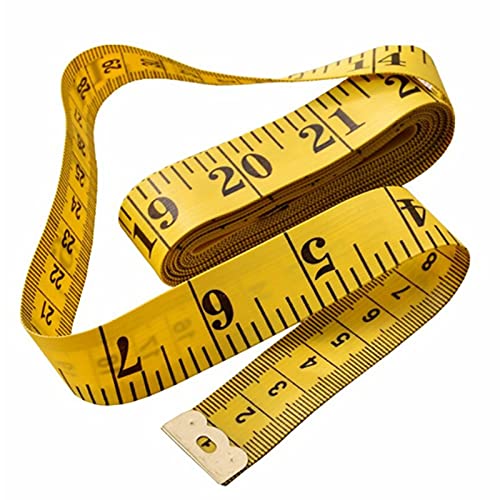 Body Measuring Tape, 1.5m Dual Sided Tape Measure for Body Measuring, Soft Measuring Tape Ruler for Cloth Fabric Tailor and Sewing, Yellow