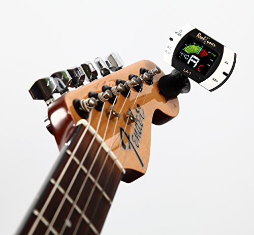 Real Tuner - Chromatic Clip-On Tuner For Guitar, Bass, Violin, Ukulele, Banjo, Brass And Woodwind Instruments - Bright Full Color Display - Extra Mic Function - A4 Pitch Calibration - Transposition #TOP2