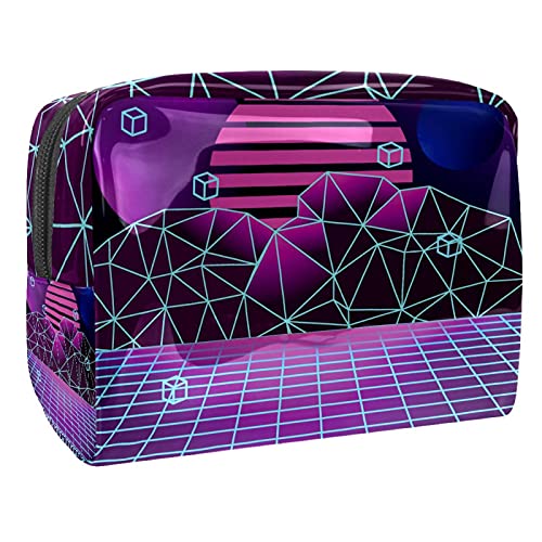 Trousse de maquillage avec fermeture éclair motif tête de mort style rétro noir