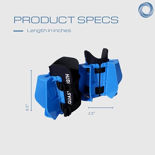 Miniatura 3 de Aquastrength Aletas de resistencia acuática  Aumenta el arrastre para fuerza y tonificación  Pesas de piernas de agua para piscina  Guía de inicio