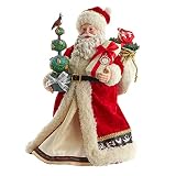 Kurt Adler 10.5-Inch FabrichΓ© Musical 12 Days of Christmas Santa