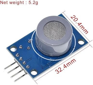 MQ-7 Sensor Module, 4-Pack Carbon Monoxide Gas Detector with for ttl Output for DIY Electronics Projects