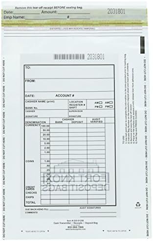 Perforated Cash Transmittal Bag - 9W x 12H - Case of 100
