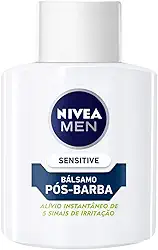 NIVEA MEN Bálsamo Pós-Barba Sensitive - Para peles sensíveis, alivia a irritação causada pelo barbear, com extrato de camomila e vitamina E, textura que suaviza a pele, sem álcool - 100ml