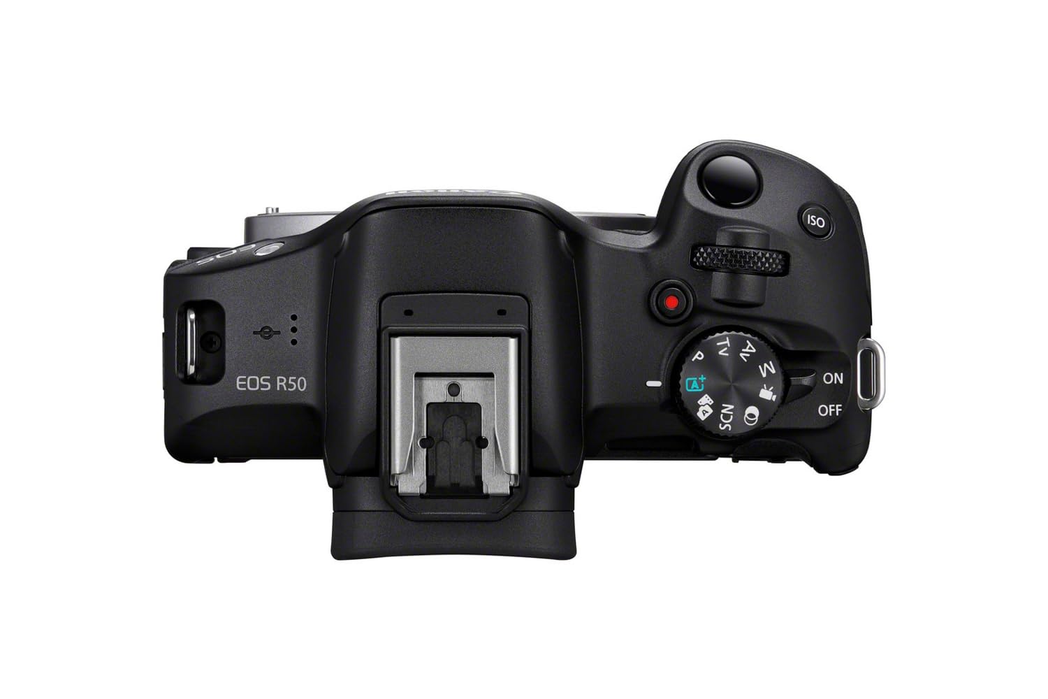 Canon EOS R50 Creator Kit Vlogging Kamera + RF-S 18-45 is STM Objektiv + Griffstativ + Mikrofon & 9967B002 Akku LP-E17, schwarz