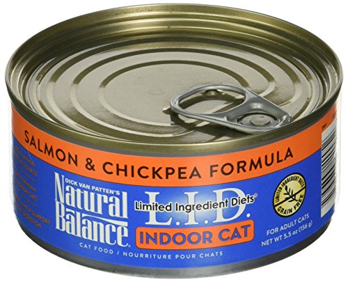 Natural Balance L.I.D. Ltd Ingredient Diets Wet Cat Food, Salmon & Chickpea Formula, 5Oz Can, 24 Pack