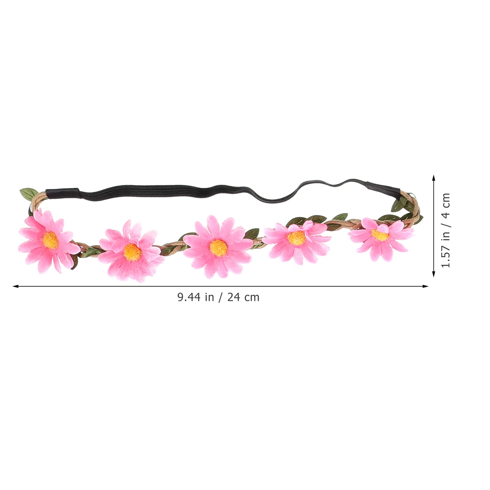 minkissy 24pezzi Ghirlanda Di Fiori Daisy Per Donne e Ragazze Accessorio Elegante Per Festival Matrimoni e Occasioni Speciali Fascia Comoda e Resistente