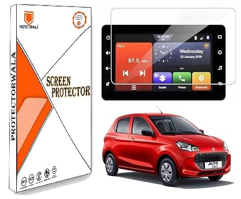 compatible for maruti suzuki alto k10 vxi plus 7 inch infotainment system touch screen guard protector accessories - clear (alto k10)