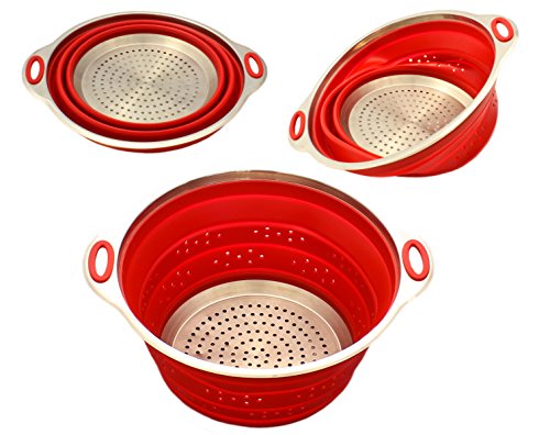 Zoie + Chloe Stainless Steel And Silicone Collapsible Strainer #TOP8