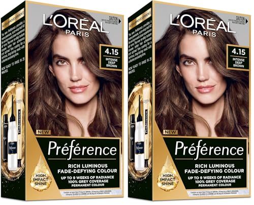 L'Oreal Paris Préférence Permanent Hair Colour - 4.15 Intense Deep Brown (Intense, Fade-Defying C (Pack of 2)