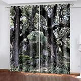 Wycian Tende neutre per soggiorno, mantovane per finestra, colore verde e grigio, confezione da 2 pezzi, in poliestere, 86 x 138 cm (larghezza x altezza), per ogni pezzo