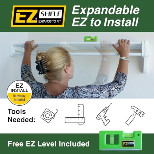 image for EZ Shelf Expandable Laundry Room Shelves Over Washer and Dryer - 2 She