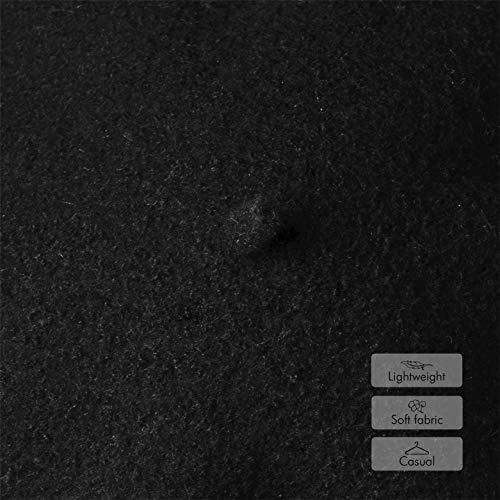 Skeleteen Black French Style Beret - Women's Classic Beret Hat For Casual Use - 1 Piece #TOP4