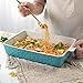 Krokori 4 QT Baking Dish, Casserole Dishes for Oven, 9x13 Baking Pan with Handles, Lasagna Pan Deep, Ceramic Casserole Dish Oven Safe for Baking, Lasagna, Kitchen, Wedding Gift (Aquamarine)