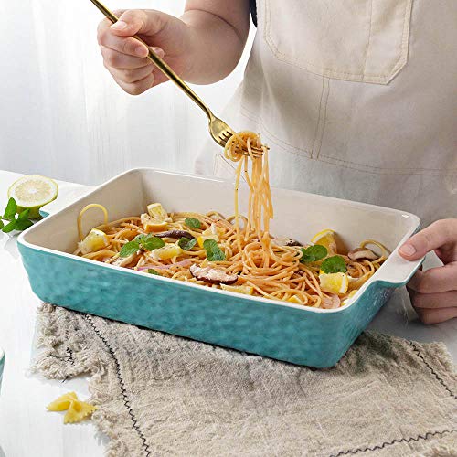 Baking Dishes, Krokori Rectangular Bakeware Set Ceramic Baking Pan Lasagna Pans for Cooking, Kitchen, Cake Dinner, Banquet and Daily Use - 13 x 9 Inches