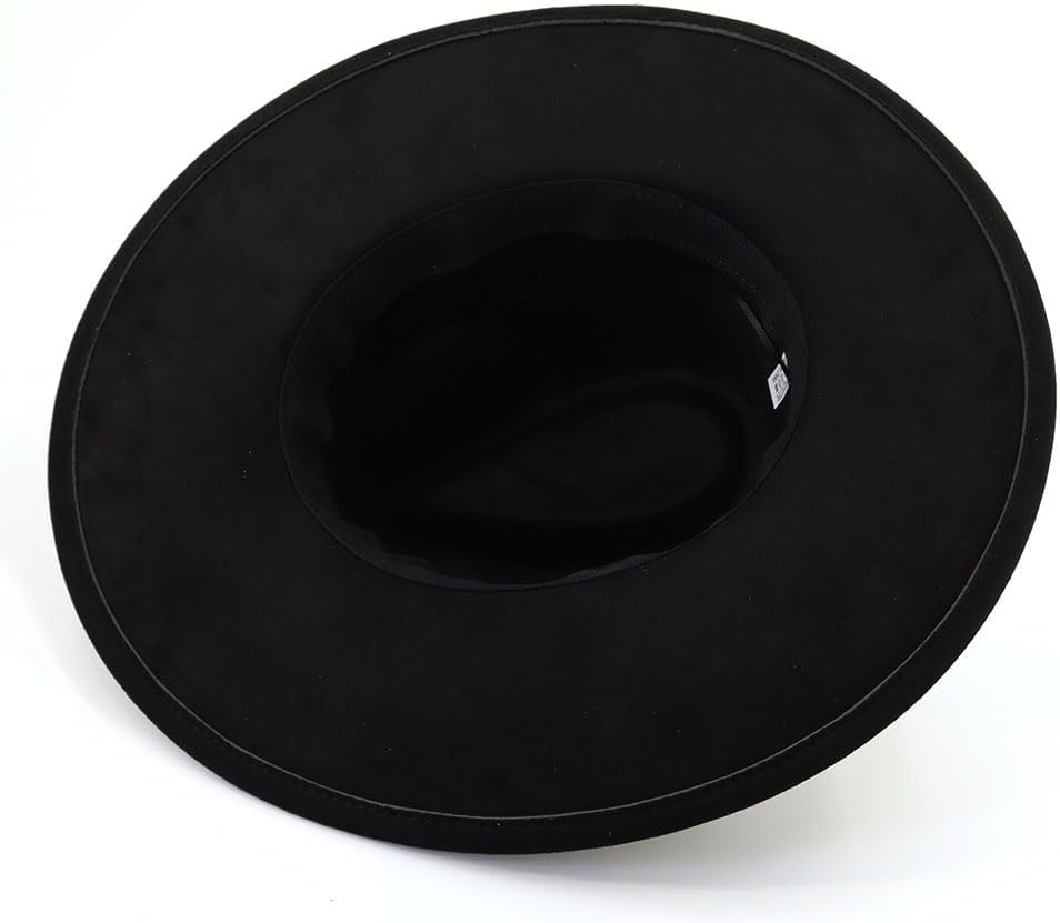 LIDHAY Big Wide Brim Fedora Hats for Women Men Western Suede Hat Panama Hat Outdoor Hats