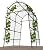 Garden Arch Trellis 7FT Extra Tall Polyethylene-Coated Stainless Steel Garden Trellis for Climbing Plants Outdoor Garden Trellis Arch for Cucumber Trellis, Gardening Trellis with Clips Trellis Netting