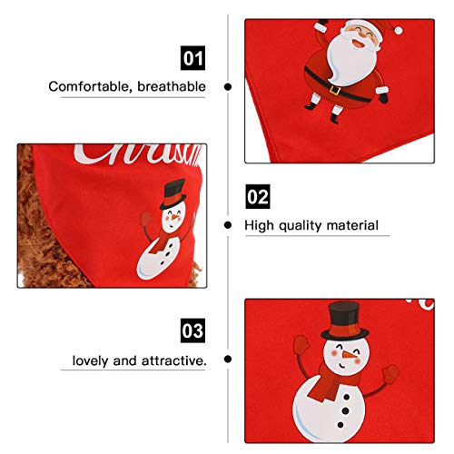 ULTECHNOVO 2 Pcs Natal Cachorro Bandana Bonecos de Neve Papai Noel Animais de EstimaÃ§Ã£o Babadores