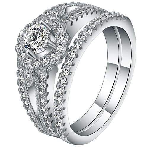 Anneaux du majeur pour femmes en zircone | Bague de mariage creuse au design chic