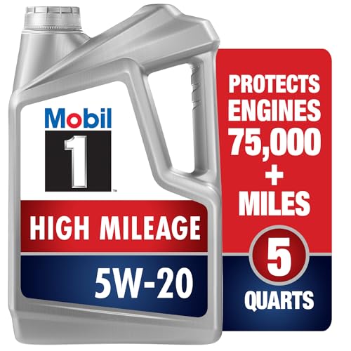 Mobil 1 High Mileage Full Synthetic Motor Oil 5W-20, 5 Quart by Mobil - Used condition - US$23.72