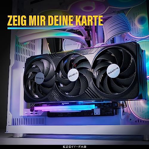 EZDIY-FAB Soporte vertical para GPU PCIe 4.0 con módulo LED ARGB 5 V 3 pines, kit de soporte para tarjetas de vídeo con cable elevador blanco PCIe 4.0 X16 Gen4 de 17 cm/6,69 pulgadas con ángulo recto - imagen 6